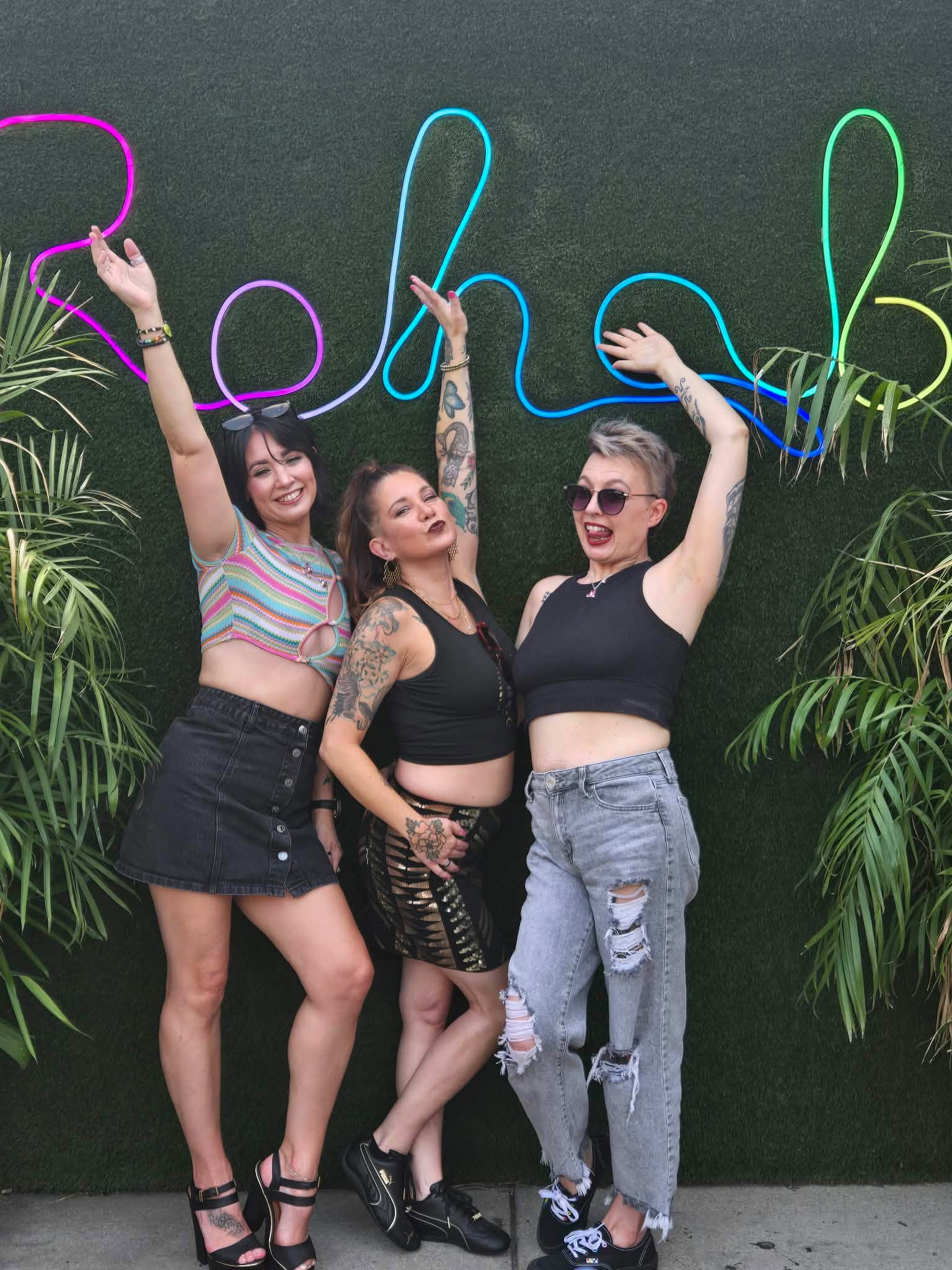 The Live Rude Girls celebrating together